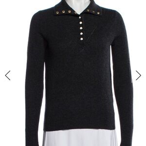 Ba&sh grey wool polo lady sweater